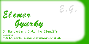 elemer gyurky business card